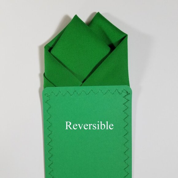 New - Grass Green Cotton Pre-Folded Pocket Square Handkerchief Insert - Picture 5 of 7